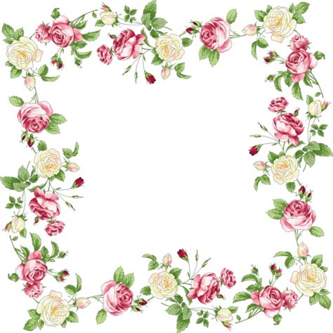 floral border transparent